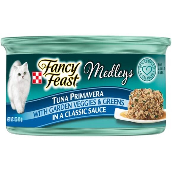NWT Fancy Feast Tuna Medleys Cat Food 3 Flavors Mix Case of 12 Cans - Picture 1 of 4
